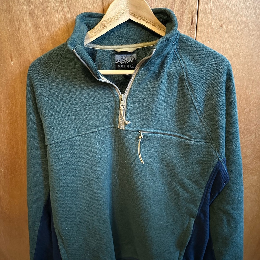J. Crew Men's Blue Zip-Up Sweater